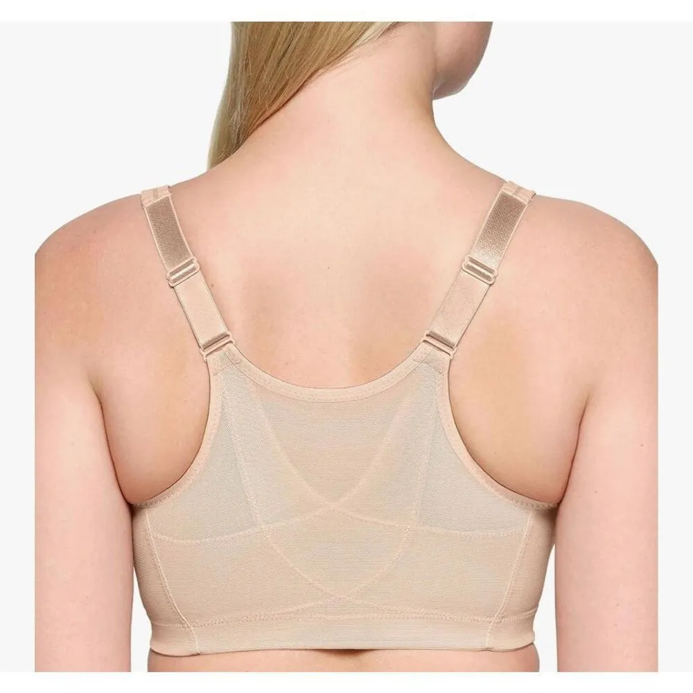 Glamorise Women's MagicLift Front Close Posture Back Support 42D Bra Tan Size undefined - Image 2