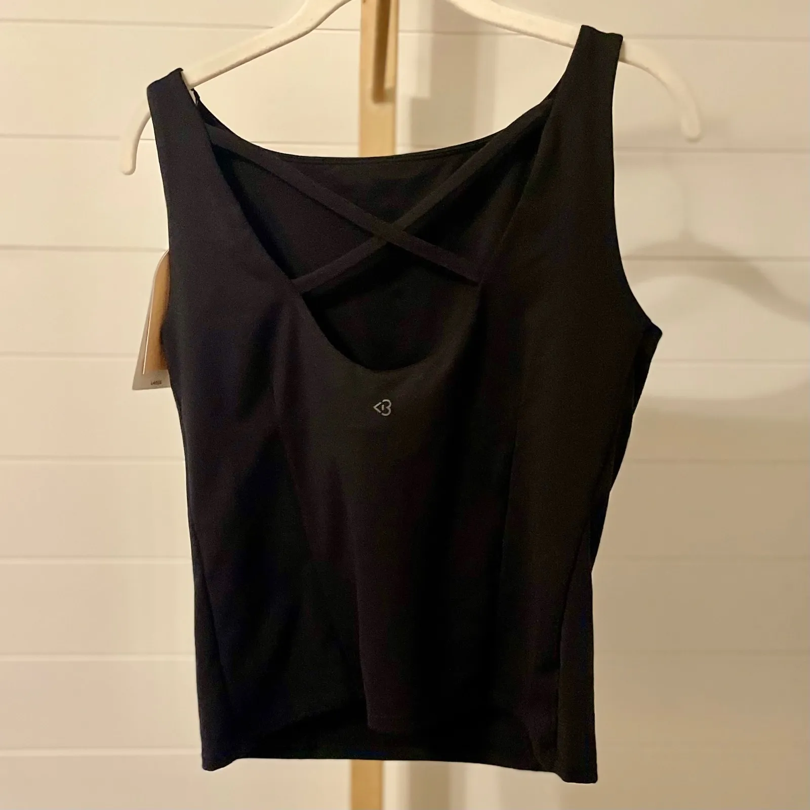 Blogilates Black Crisscross Back Tank Top Athletic Workout Athleisure Size Large - Image 3