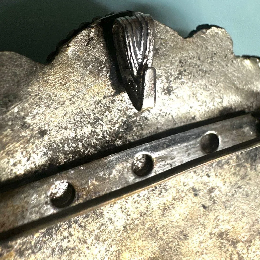 Vintage Tribal Round Cabochon Brooch/Pendant – Carnelian & Agate, Ethnic Design - Image 6