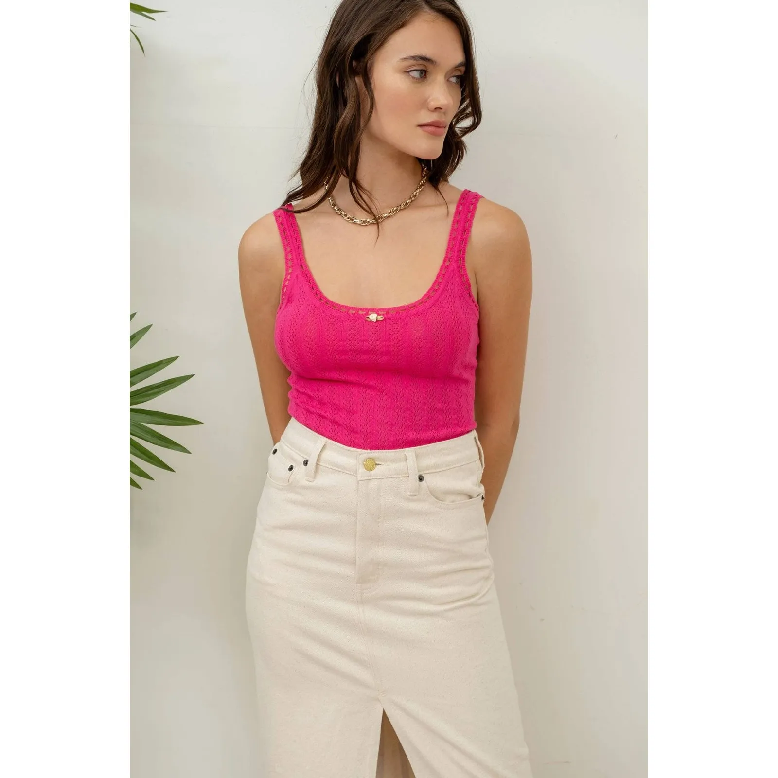 The Workshop Rose Knit Top Pink Size M - Image 3