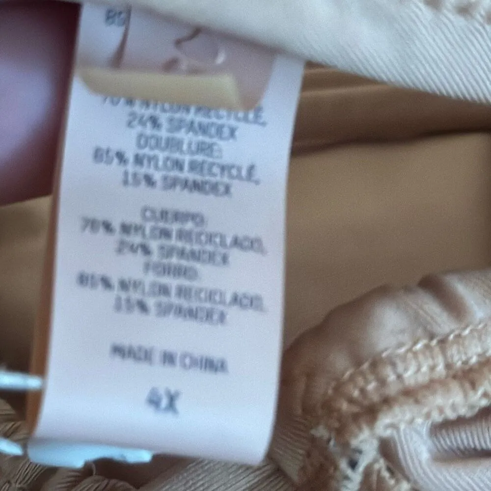 NWT SKIMS Micro Triangle Bikini Top 4X Tan Swimwear Beach Summer Halter Neck - Image 5