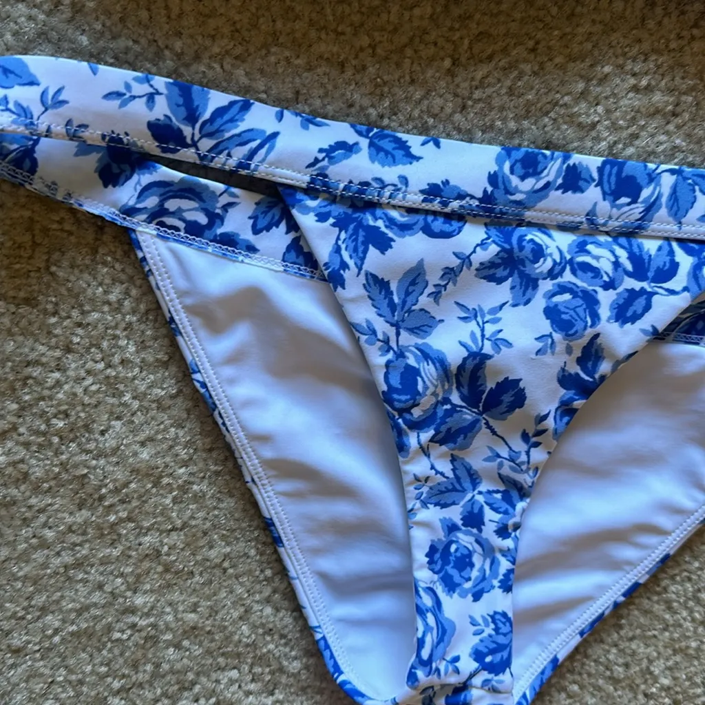 Lovers + Friends Blue Floral Bikini - Image 3
