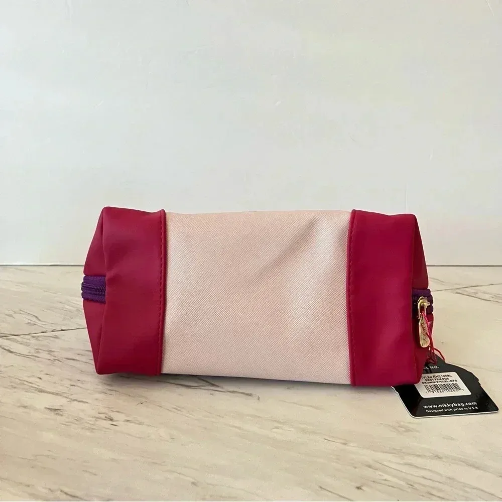 Nikky By Nicole Lee Large Oval Makeup Pouch Cosmetic Bag Best Friends - Image 6