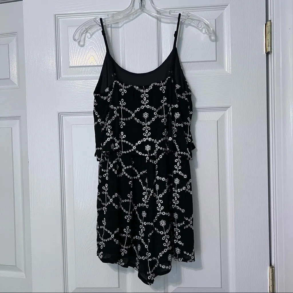 Alya Romper in black and white eyelet S - Image 2