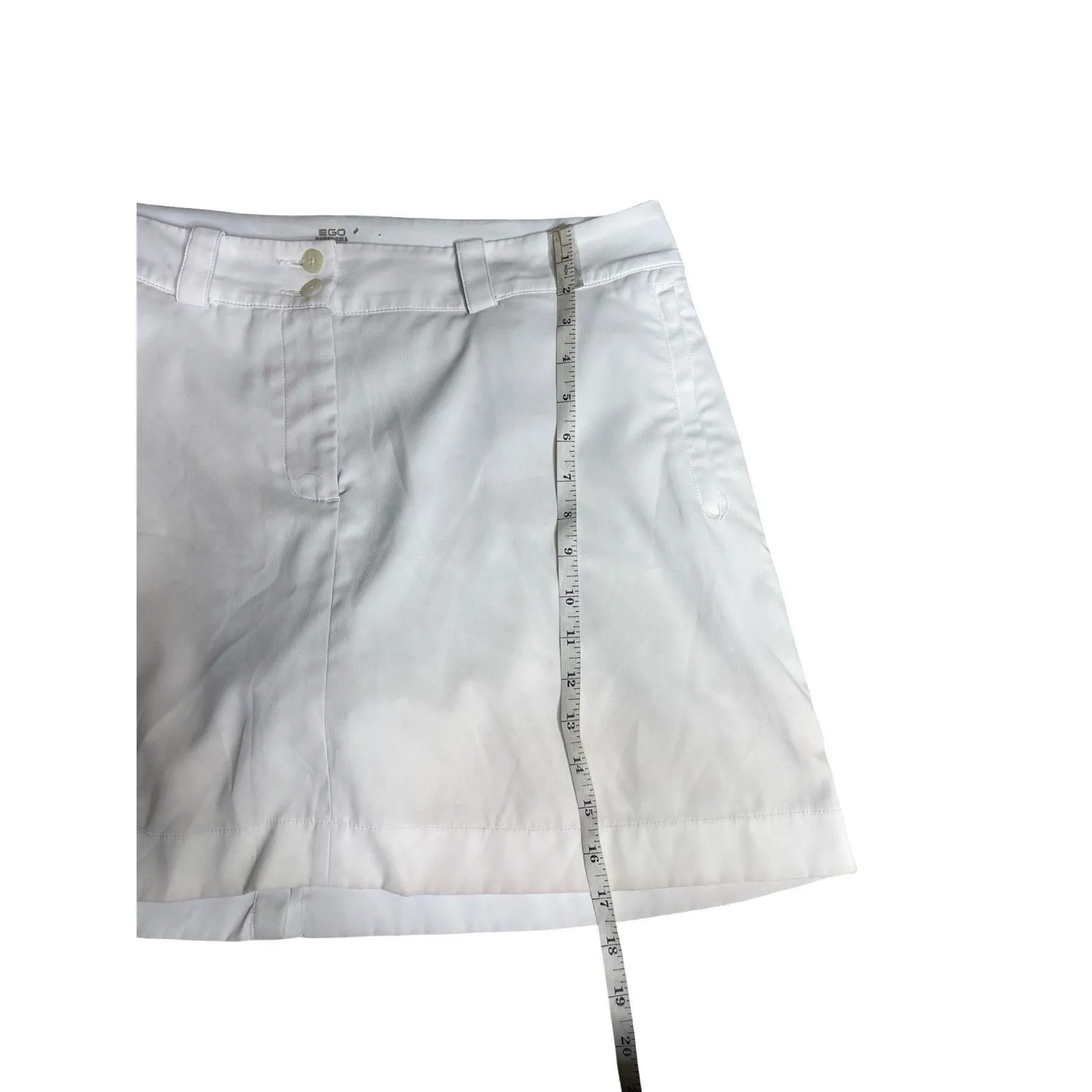 Nike Golf Dri Fit Mini Skort Womens 12 White Athletic Shorts Skirt Tennis - Image 5