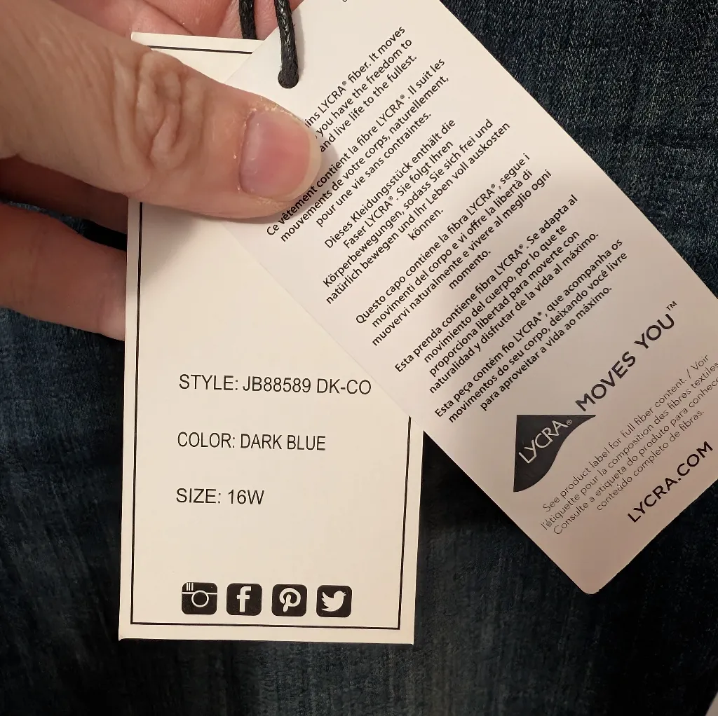 NWT Judy Blue Pull On High Waist Slim Bootcut Women's 16W Medium Wash - Image 10