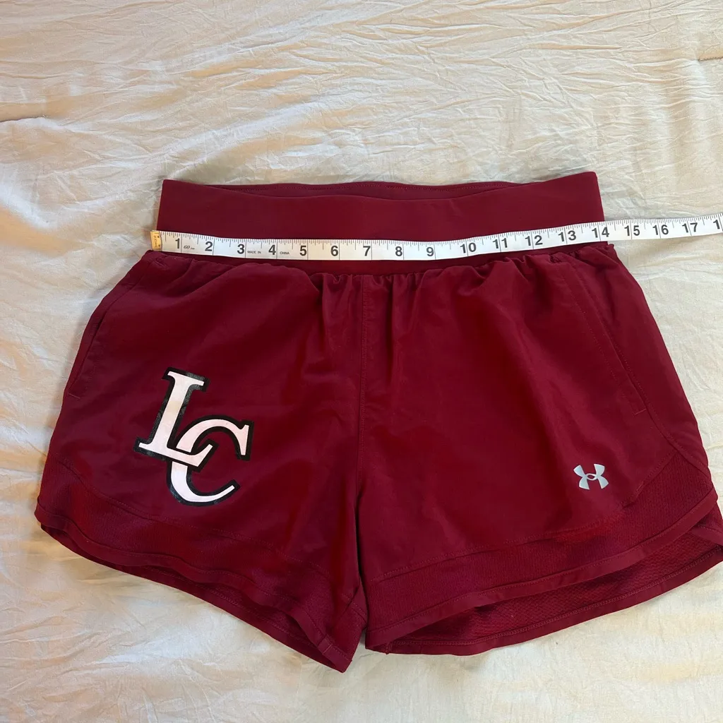 Under Armour Women's Burgundy Athletic Shorts - Image 3