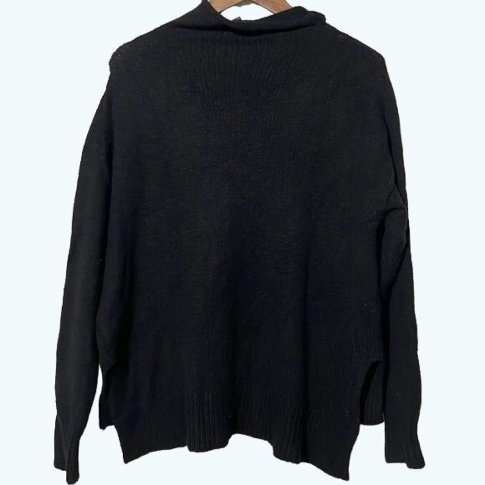 Free Press Clothing Black Mock Neck Pullover Sweater NWT Large - Image 5