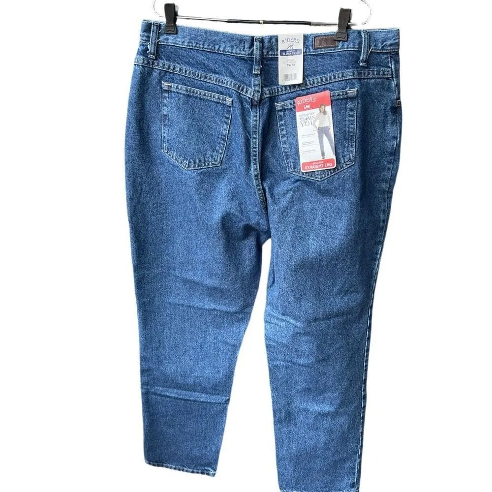 NWT Riders by Lee relaxed fit 18L 33”inseam instantly slims you. Lighter wash. - Image 2