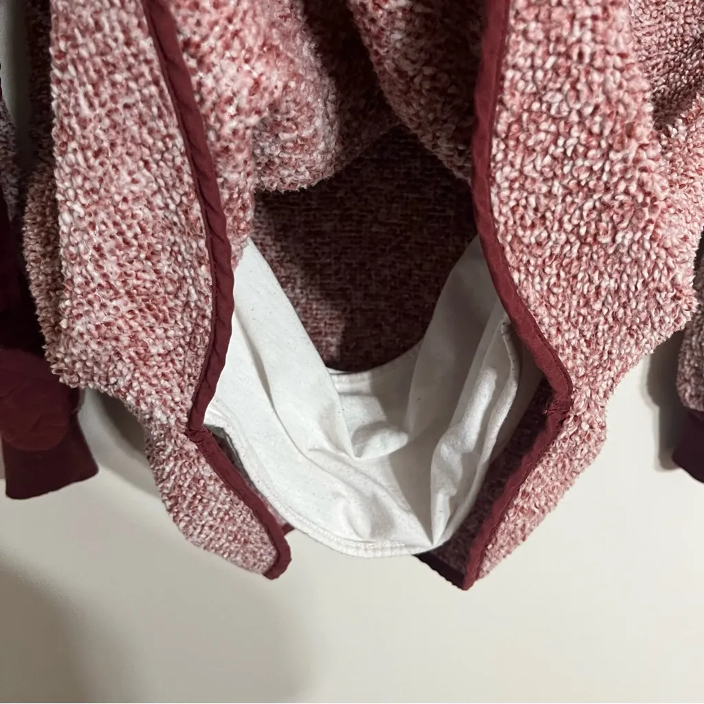 Women’s‎ Vanilla Bay Size Small Burgundy Faux Sherpa Sweatshirt Front Snaps - Image 8