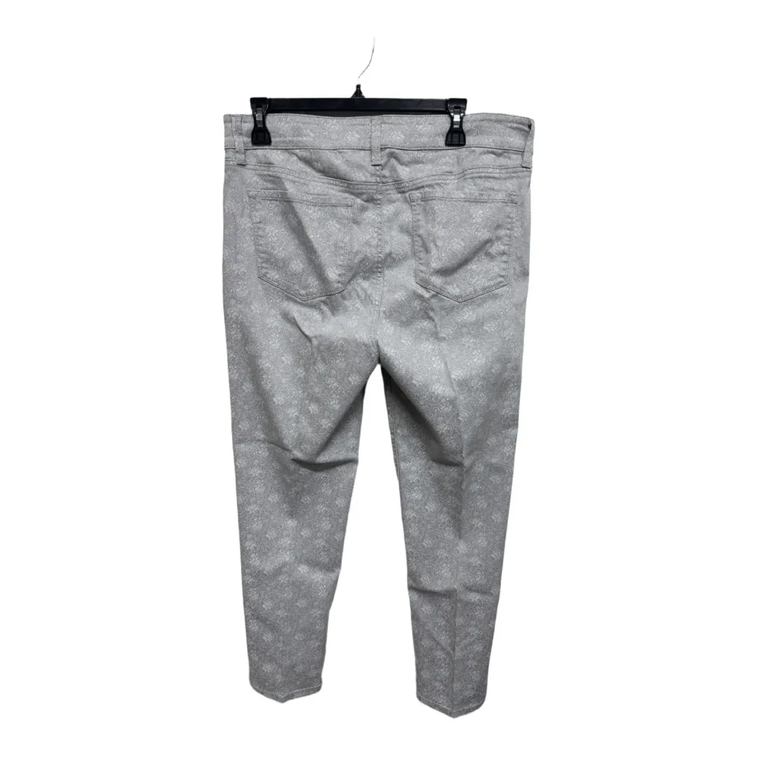 NYDJ Floral Grey Ankle Jeans Pants Size 12 Casual Whimsical Womens - Image 4