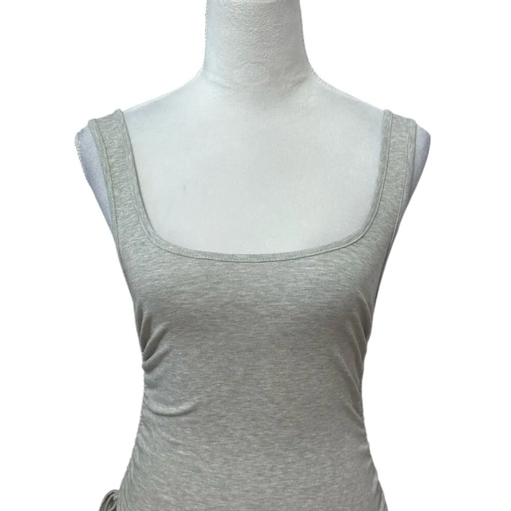 4th Reckless Camisole Top Ruched Side Stretchy Gray Heathered Women's XS NWOT - Image 3