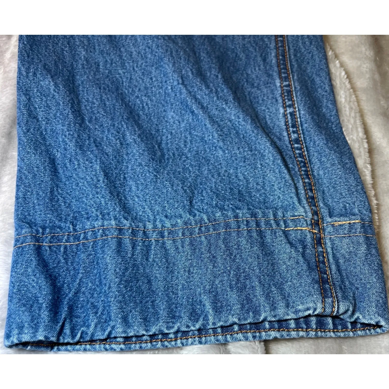 Bill Blass Vintage Blue Jeans Capri Pants Womens 12 Denim Wide Leg Cropped - Image 14