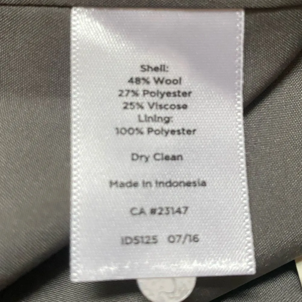 NWT Talbots Herringbone Tweed Wool Pencil Skirt Sz 14 Petite Gray Career Classic - Image 8