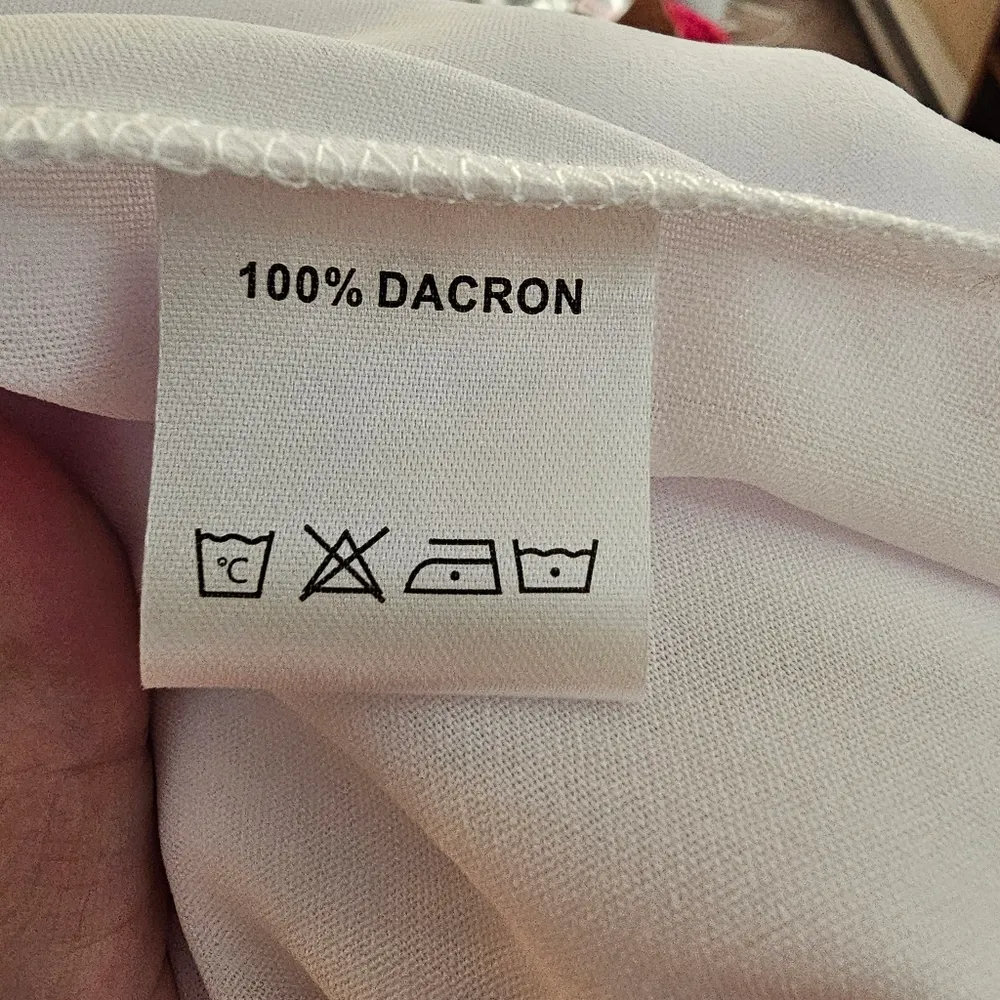 Large White Belted Tier Midi Dress NWOT - Image 6