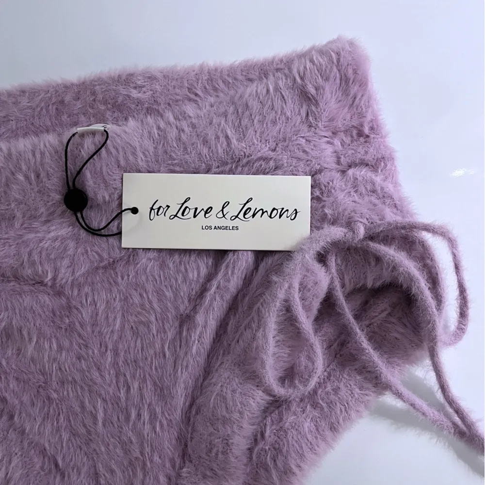 For Love and Lemons • NWT Lilac Lavender Fuzzy Cozy Mini Shorts - Image 4