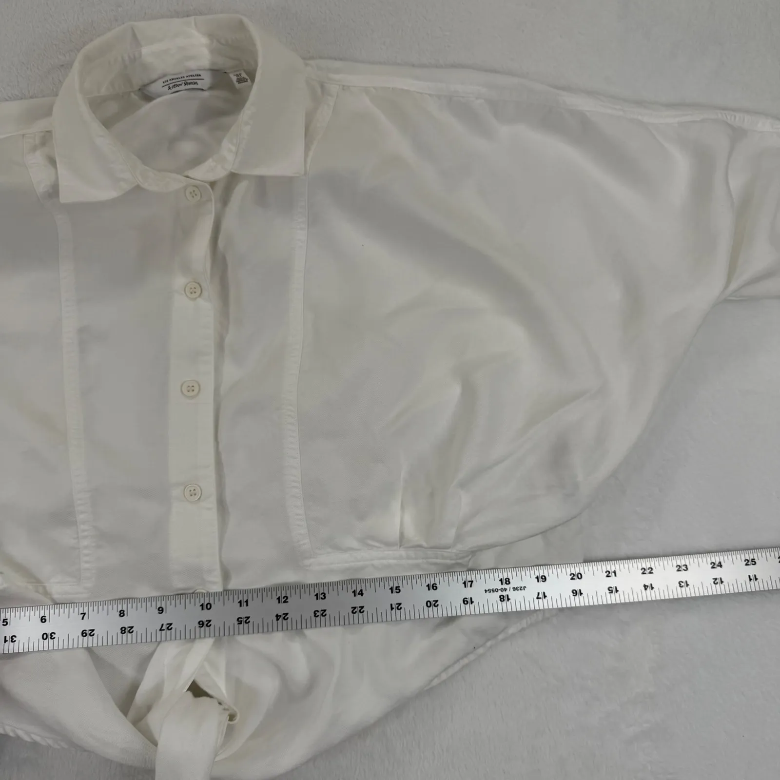 &‎ Other Stories Tie Front Button Up Shirt Top Blouse Los Angeles Atelier 8 READ - Image 3