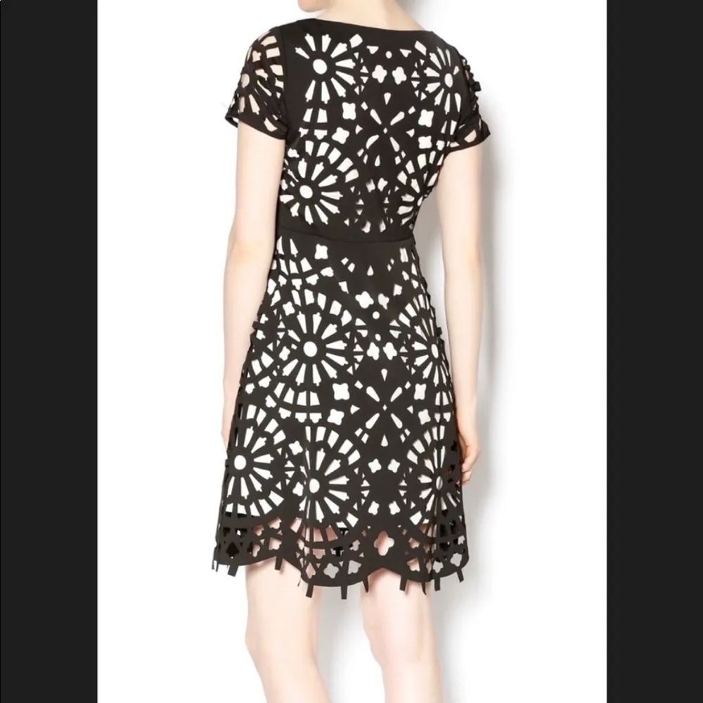 Gracia Laser Cut Women's Black Dress Size M - Image 2