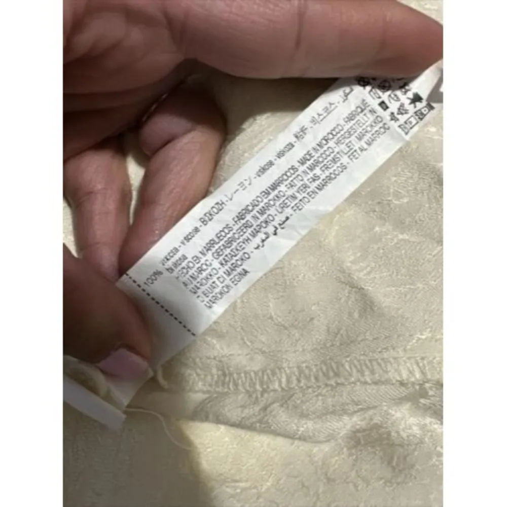 NWT ZARA FRAYED JACQUARD BUTTON FRINT SHIRT OVERSIZED BLOGGERS FAV S - Image 11