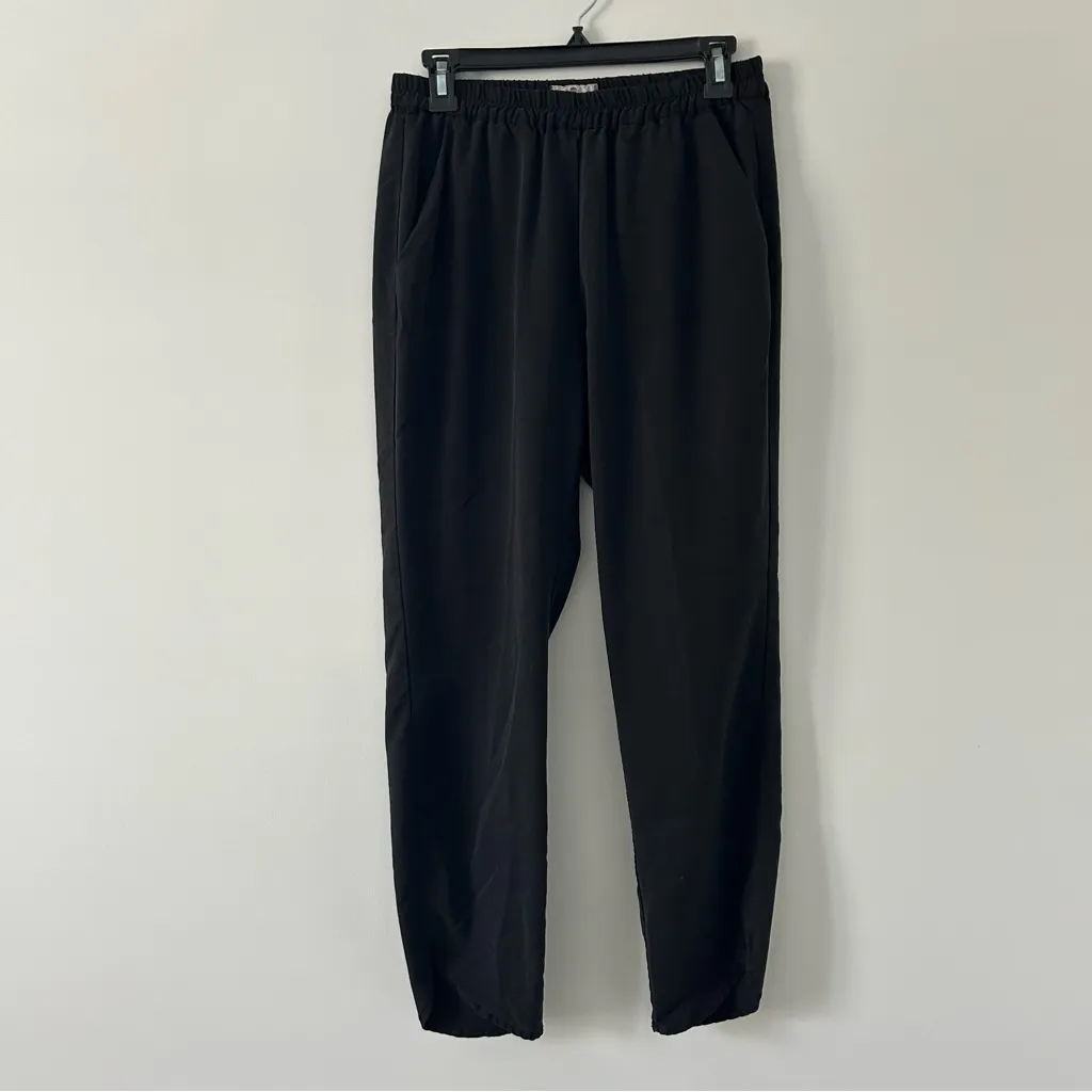 Marine Layer Allison Black Modal High Rise Pull on Tulip Hem Pants M - Image 2