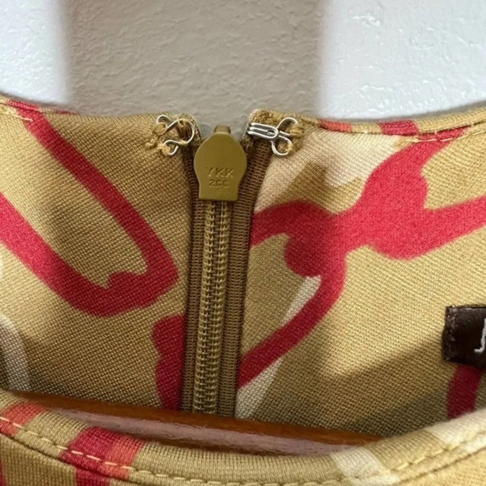 J. McLaughlin Brown Red Dress Chain Ponte knit sheath stretch career size small - Image 5