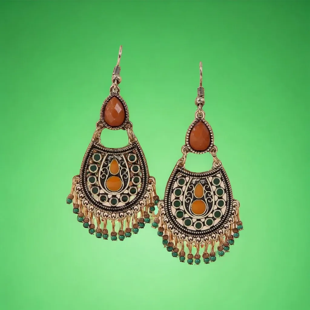 Bohemian Beaded Tassel Drop Dangle Earrings Vintage Style
*Faux‎ Fa - Image 2