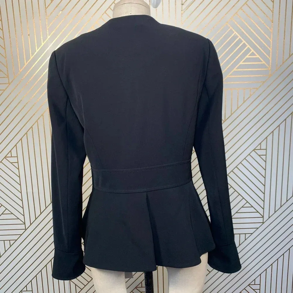 Ted Baker Ted‎ Baker Yulij Flared Cuff Peplum Jacket Black - Image 8