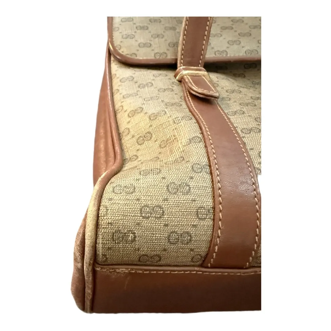 Gucci Micro GG Monogram Top Handle Bag Vintage Brown - Image 4