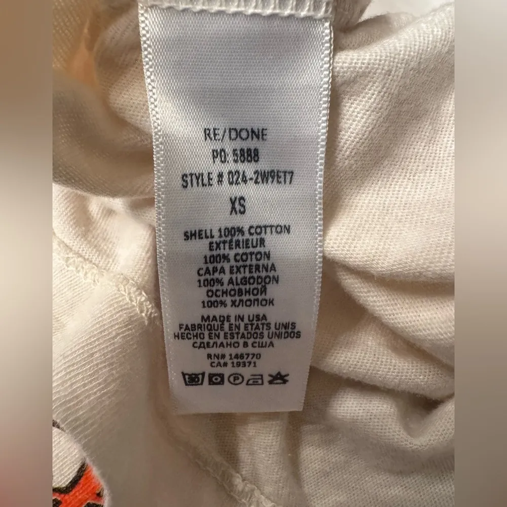 REDONE Surf Sex Sun Women’s Off White 90's Easy Tee Size XS - Image 12