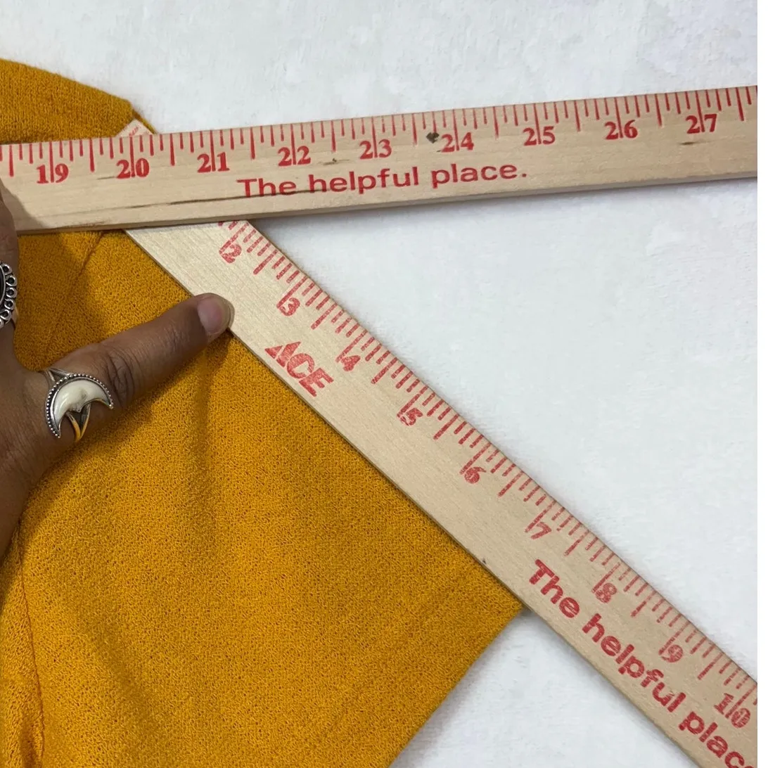 Free People Beach L Fresno Terry Buttoned Golden Pollen Yellow TOP Summer Resort - Image 8