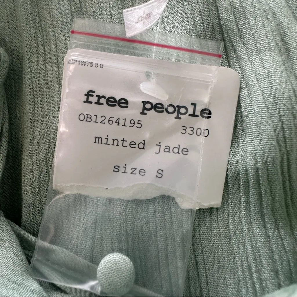 Free People Sweet Darlin Maxi Dress Minted Jade Size S NWT Boho Cottagecore - Image 6