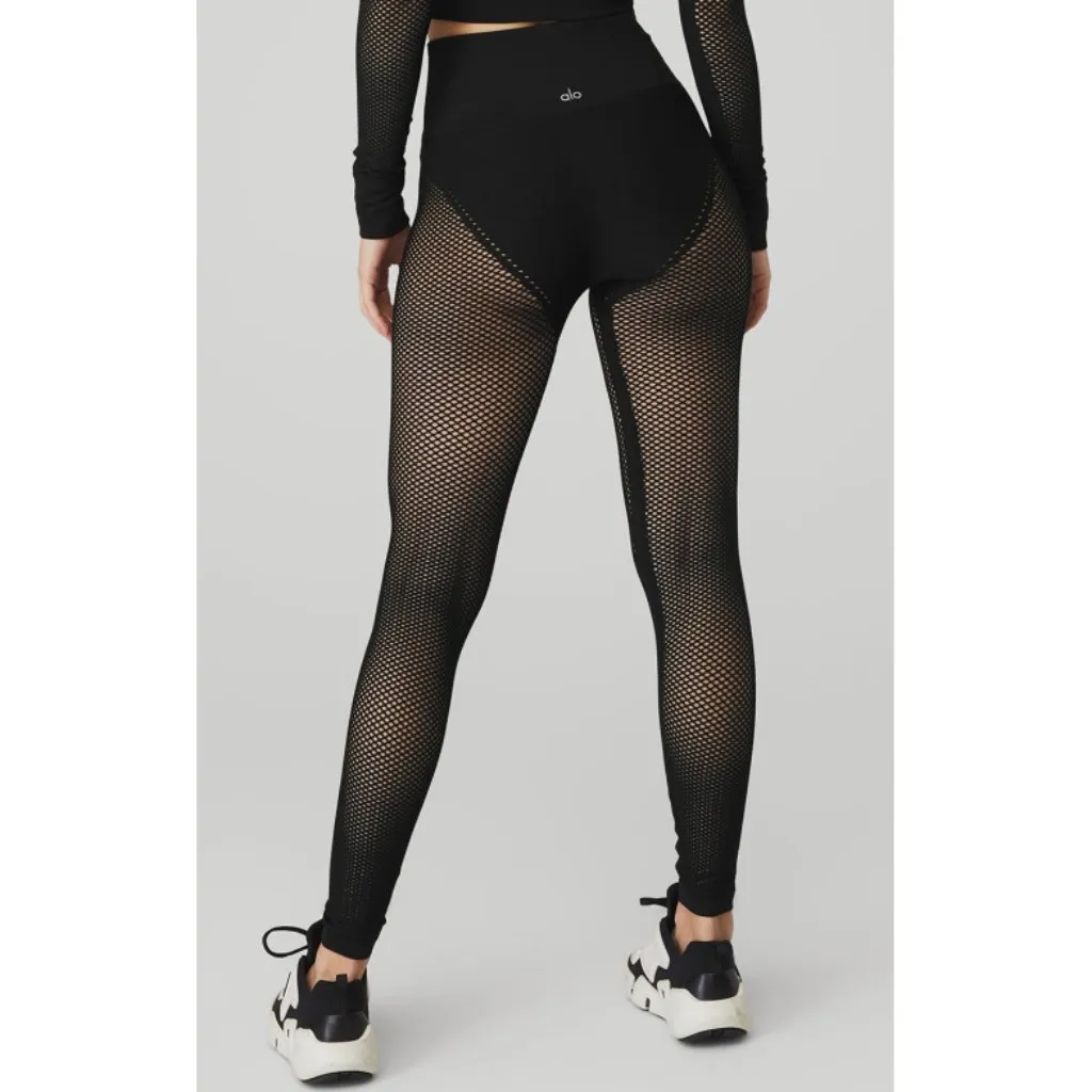 Alo Seamless High-Waist Limitless Open Air Leggings Sheer Hi-Rise Mesh Cut-Outs - Image 2