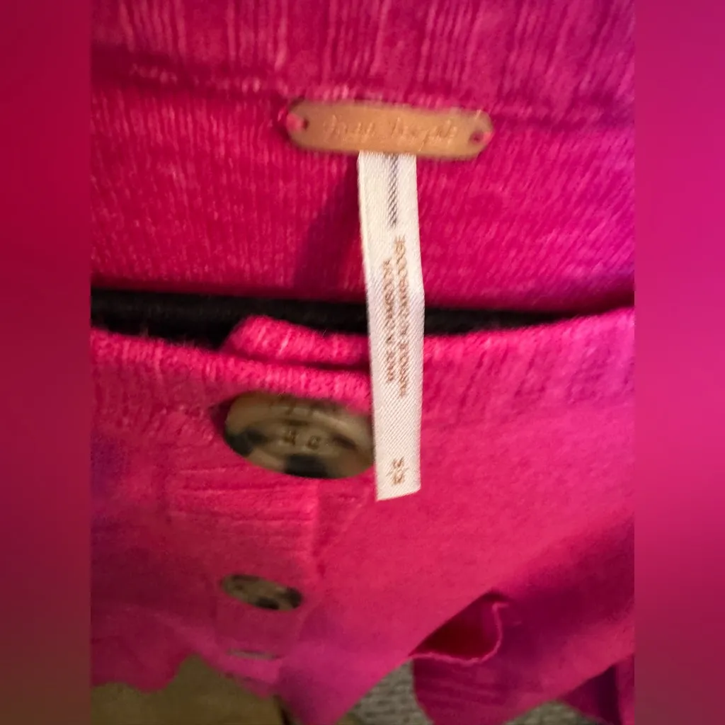 NWOT Free People Luna Cardigan - fuschia flame - medium - Image 9