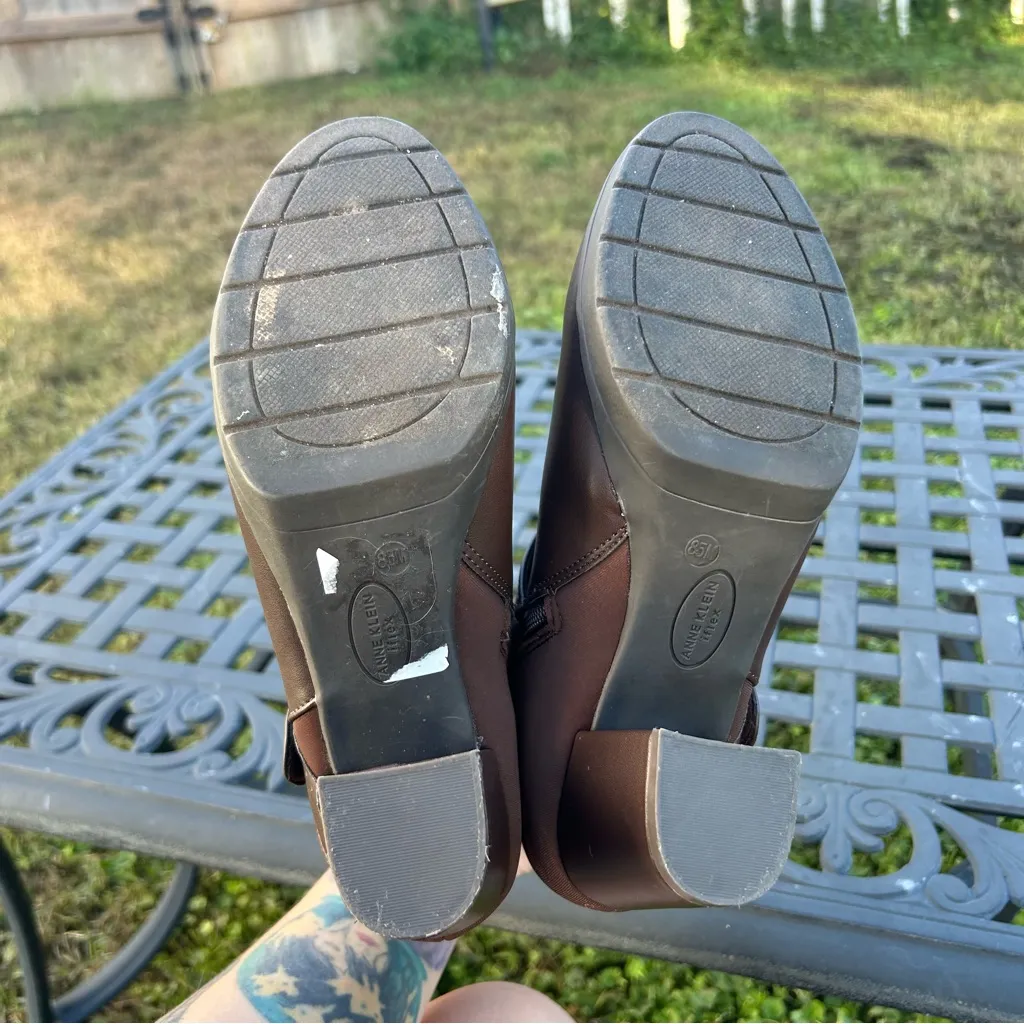 AK BY ANNE KLEIN WOMEN'S RIVE brown boots fall winter size 8.5 zipper casual‎ - Image 9