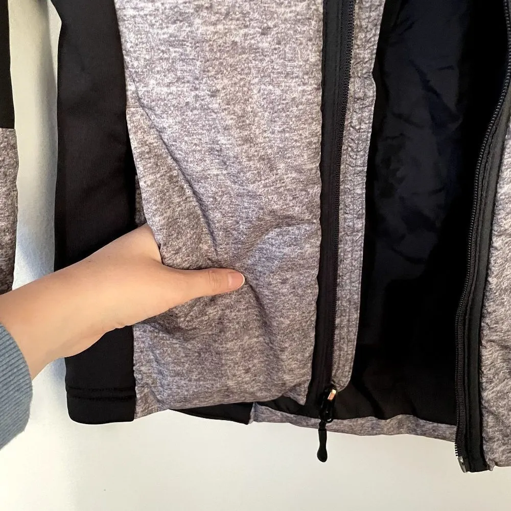 Champion purple black winter coat comfortable casual full zip hood warm jacket - Image 4