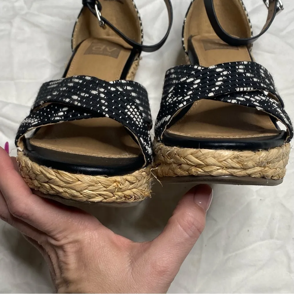 DV by Dolce Vita black and white espadrille wedges size 7.5 - Image 11