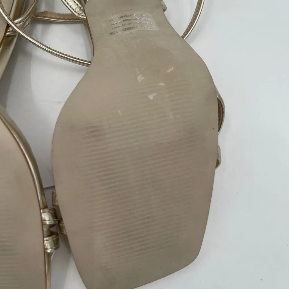 Steve Madden Kyrah Shoes SZ 6.5 Gold Platform Heels Ankle Straps Wedding Formal - Image 12