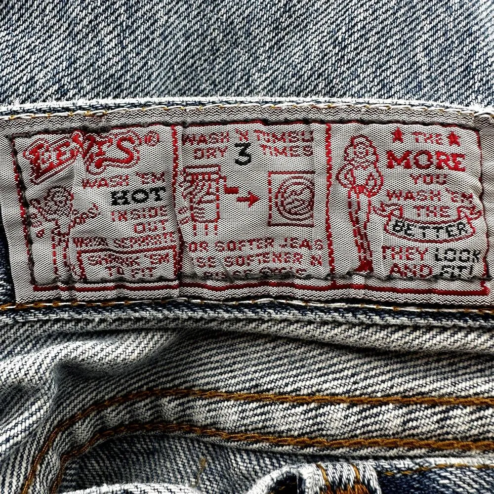 Vintage Levi's Shrink to Fit Jeans 901 Straight 80s Button Fly Medium Wash 28x32 - Image 3