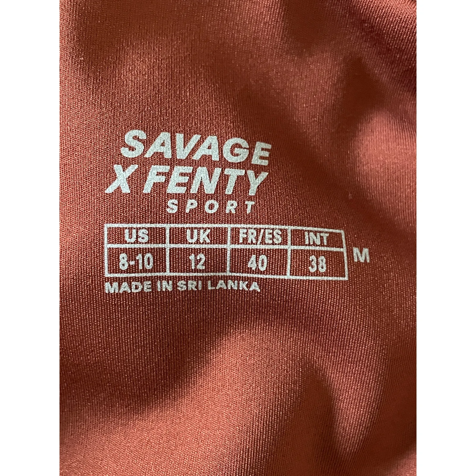 Savage X Fenty Womens Leggings Rust Red Medium - Image 7