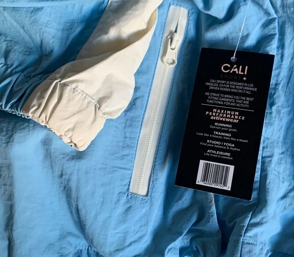 Cali sport + jacket windbreaker rain jacket Blue Size 1X - Image 8