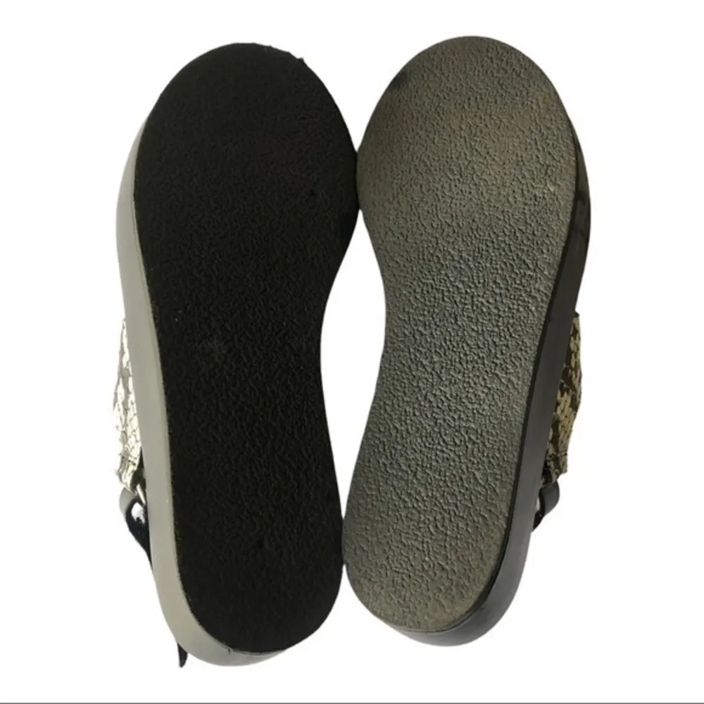 VINCE 'Marett' Python Snakeskin Black White LEATHER Platform Size 7M - Image 7