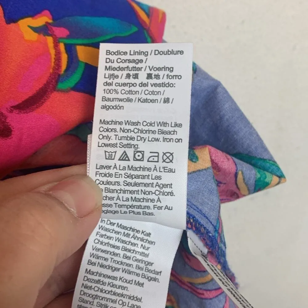 J crew women's size 4 small re imagined tropical blue tank new tie back resort b - Image 8