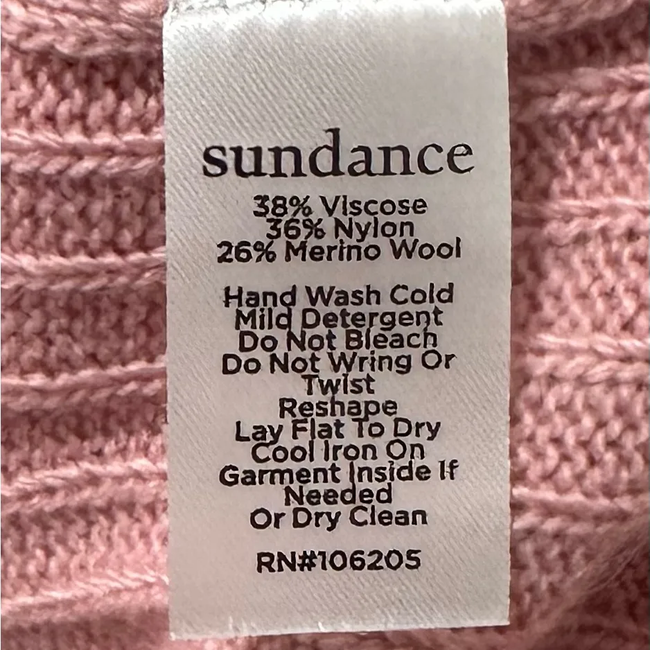 Sundance merino wool blend long sleeved sweater with tulip cuff sz PM feminine - Image 4