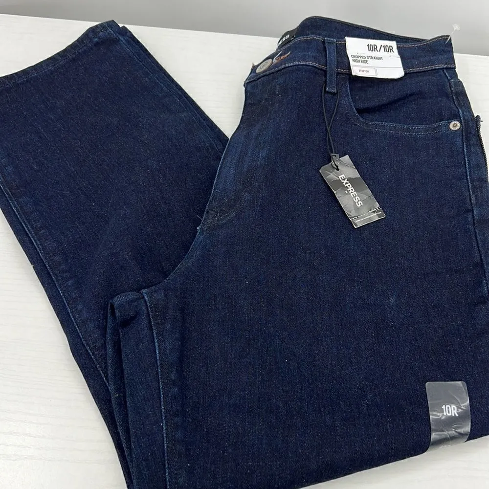 Express Cropped Straight High Rise stretch 10 jeans - Image 5