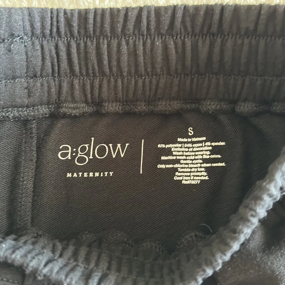 A:glow Maternity Under Belly Lounge Shorts Black Size Small - Image 5
