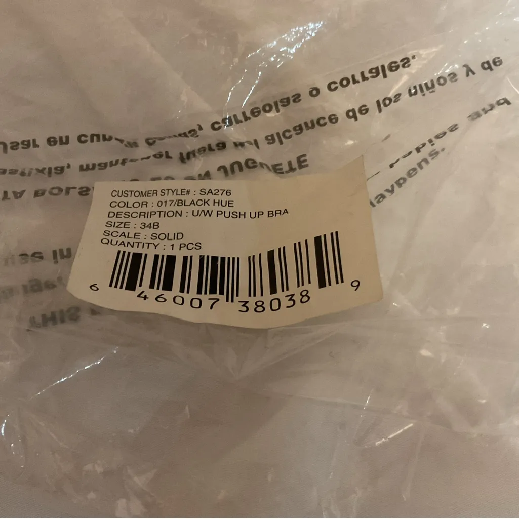 Smart and Sexy Black Lace Push Up Bra Size 34B NWT - Image 7