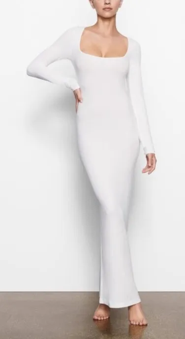 SKIMS Long Sleeve Maxi Dress M - Image 2