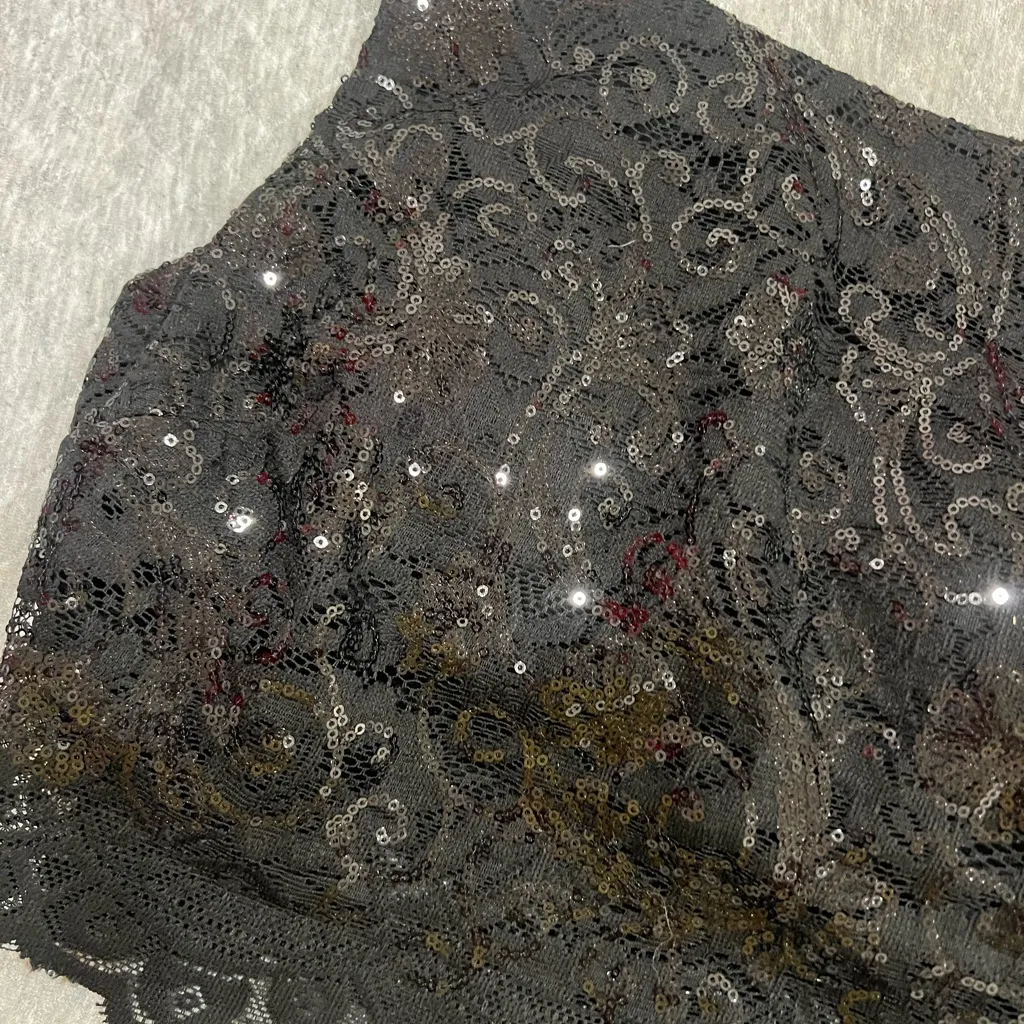 City studio sequin Black Lace Women's Top - Image 6