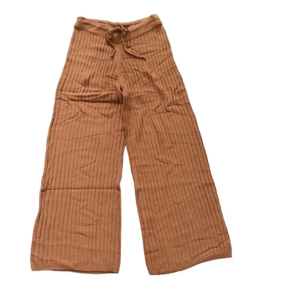 SNYDS Lounge Hendrix Brown Knit
Pants Size Small) Tan - Image 5
