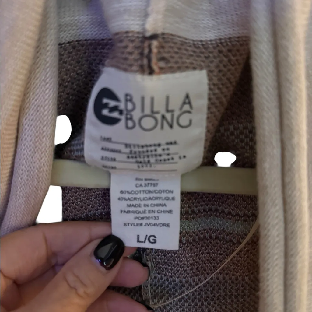 Billabong Dream Chaser sweater cardigan kimono size large - Image 11